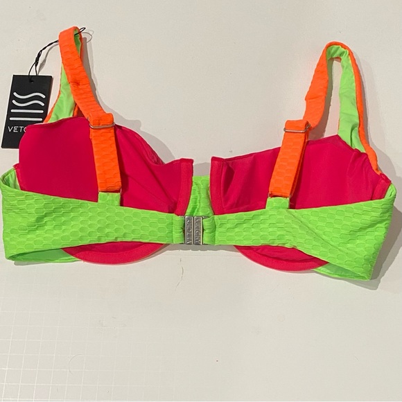🆕 REVOLVE ✨ Bikini top hot pink neon green lime - Picture 3 of 6